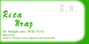 rita mraz business card